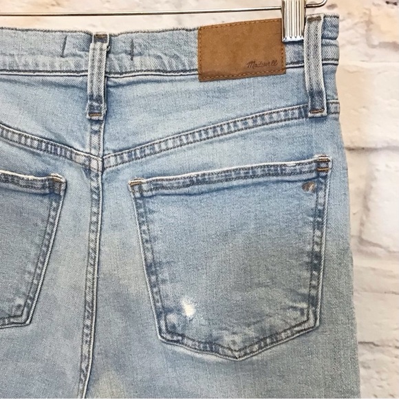 Madewell 27 Perfect Vintage Straight Jeans Women’s Light Wash Distressed ND515 - Picture 7 of 12